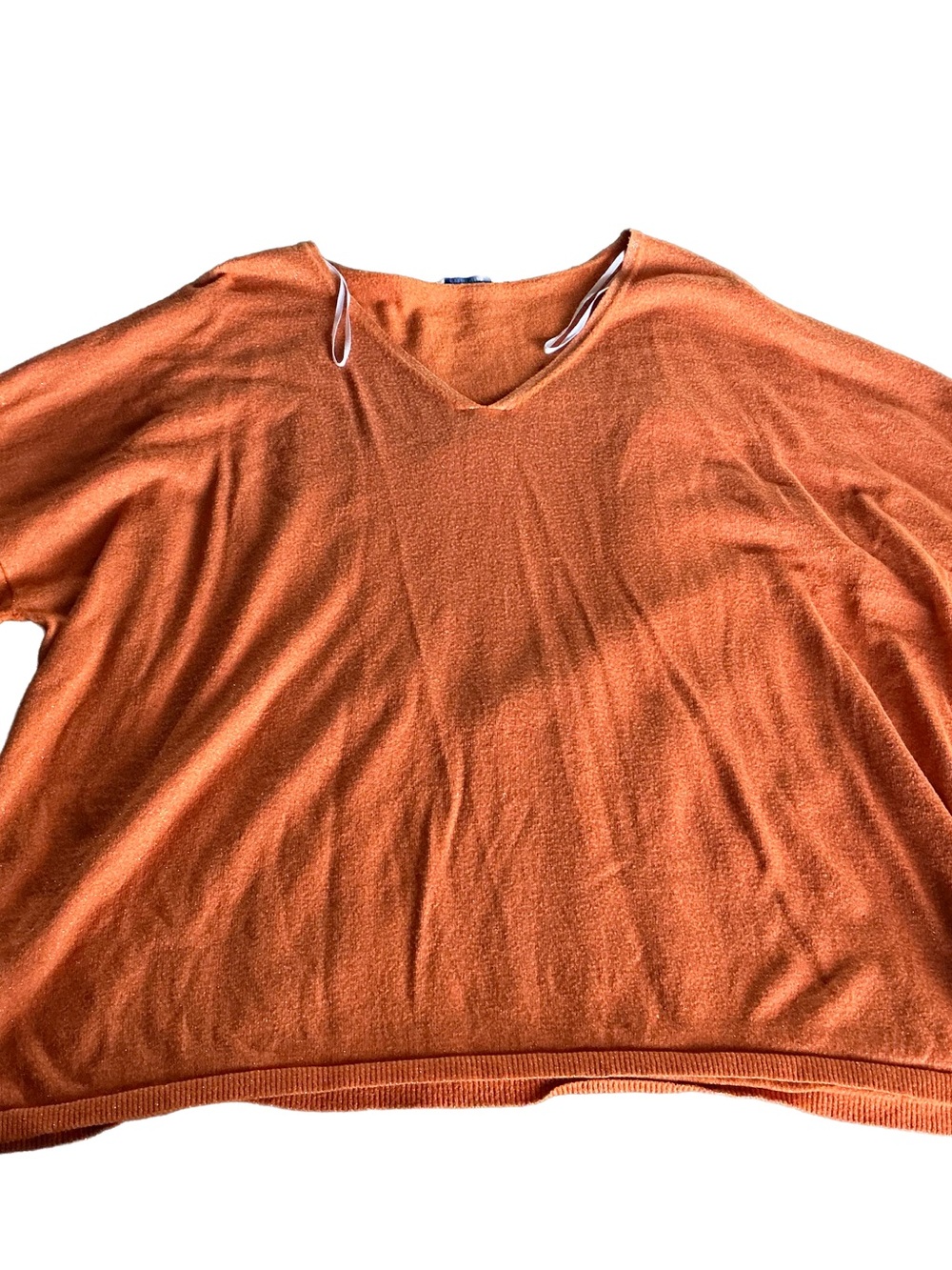 Carmakoma Burnt Orange V-Neck Oversized Pullover